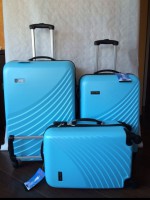 BELLCAFU Set de 3 valises de voyage à coque rigide trolley avec 4 roues