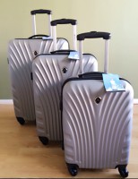 BELLCAFU Set de 3 valises de voyage à coque rigide trolley avec 4 roues
