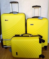BELLCAFU Set de 3 valises de voyage à coque rigide trolley avec 4 roues